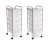 Set of 2, 5 Drawer Storage Rolling Cart Organizer for Craft Office by Simply Tidy, Clear Set of 2, 5 Drawer Storage Rolling Cart Organizer for Craft Office by Simply Tidy, Clear