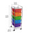 Set of 2, 5 Drawer Storage Rolling Cart Organizer for Craft Office by Simply Tidy, Rainbow Set of 2, 5 Drawer Storage Rolling Cart Organizer for Craft Office by Simply Tidy, Rainbow