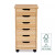 Linon 6 Drawers Rolling Storage Cart, For Craft, Tools, Workshop, Office, Home, Organizer, 4 Casters, Portable, Natural Wood Linon 6 Drawers Rolling Storage Cart, For Craft, Tools, Workshop, Office, Home, Organizer, 4 Casters, Portable, Natural Wood