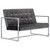 2-Seater Sofa with Armrests Dark Gray Chrome and Velvet 2-Seater Sofa with Armrests Dark Gray Chrome and Velvet