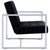 2-Seater Sofa with Armrests Black Chrome and Velvet 2-Seater Sofa with Armrests Black Chrome and Velvet