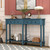 Console Table Sofa Table with Storage Console Tables for Entryway with Drawers and Shelf Rectangular Living Room Table Solid Wood Long (Antique Navy) AL Console Table Sofa Table with Storage Console Tables for Entryway with Drawers and Shelf Rectangular Living Room Table Solid Wood Long (Antique Navy) AL