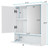 Bathroom Double Mirror Door Wall Mount Storage Wood Cabinet Bathroom Double Mirror Door Wall Mount Storage Wood Cabinet