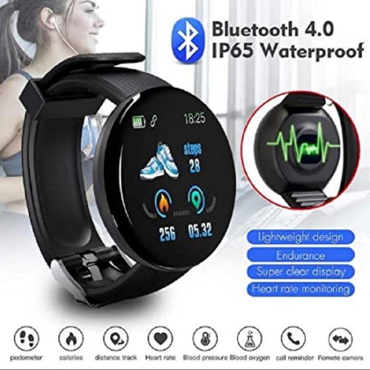 D18 Sports Fitness Health Smart Watch, for iOS 8.0+ & Android 4.4+, For Men Women