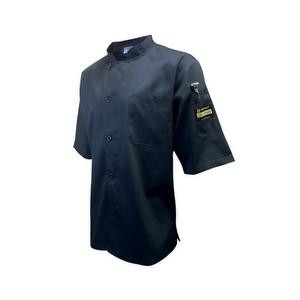 Chef Regalia, Snap-Button Short Sleeve Shirts, X-Large Size, Black  - 1/case