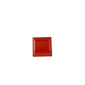 4-1/2" x 4-1/2", 1/2" Deep, Square Plate, Classic Pure Red Dinnerware - 12/case