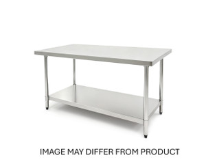 SS430 Table top/splash board under shelf Galvanized leg 430 Dimensions: 48" x 30" x 34" + 4"