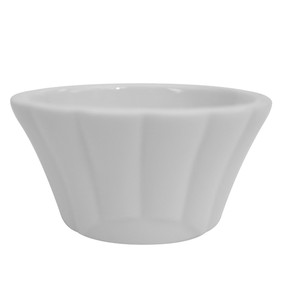 Porcelain Floral Ramekin 2oz White 2 1/2" - 4dz/case