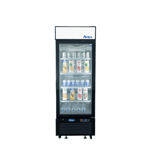Black Cabinet One (1) Glass Door Merchandiser Freezer