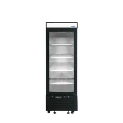 Black Cabinet One (1) Glass Door Merchandiser Cooler 8.3 Cubic Feet