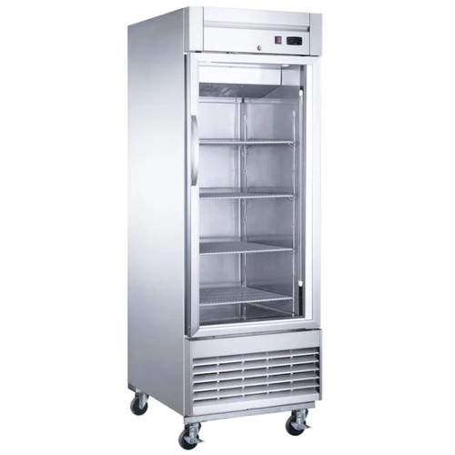 28" Bottom Mount Glass Single Door Commercial Reach-in Freezer