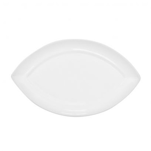 Porcelain Eye Shape Platter – 14", Dishwasher Safe, 12/Case