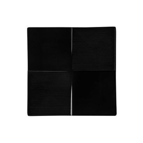 Square Plate – 11", Textured Matte Black Melamine, 12/Case
