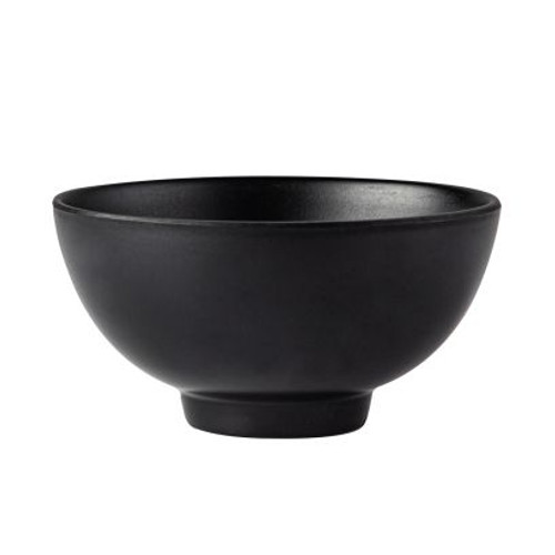 Reverse Brim Bowl – 8 oz., Round, Matte Black Melamine, 48/Case