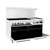 60″ Gas Range with Six (6) Open Burners & 24″ Griddle