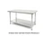 SS430 Table under shelf Galvanized leg Dimensions: 96" x 30" x 34"