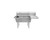 SS304 with galvanized legs Dimensions: 59"x23.8"x44.5" Sink bowl: 16"x18"x2 Depth: 12" Drainboard size: 24"