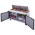 60" 2-Door Commercial Food Prep Table Refrigerator in Stainless Steel with Mega Top