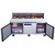 72" 3-Door Commercial Food Prep Table Refrigerator in Stainless Steel