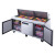 72" 3-Door Commercial Food Prep Table Refrigerator in Stainless Steel with Mega Top