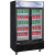 Commercial Glass Swing 2-Door Merchandiser Refrigerator in Black (54 1/8" x 31 7/8" x 79 1/2")
