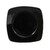Color Stoneware Round In Square Plate Black 11 7/8" - 1dz/case