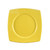 Color Stoneware Round In Square Plate Yellow 11 7/8" - 1dz/case