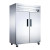55" Commercial 2-Door Top Mount Refrigerator in Stainless Steel