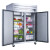 55" Commercial 2-Door Top Mount Freezer in Stainless Steel