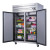 55" Commercial 2-Door Top Mount Freezer in Stainless Steel