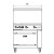 36" Gas Range with Two (2) Open Burners & 24" Griddle