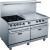60" Gas Range with Four (4) Open Burners & 36" Griddle
