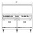 60" Gas Range with Six (6) Open Burners & 24" Griddle