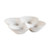 Four-Section Flower Dish – 8" x 1 1/2", Bone White Porcelain, 24/Case
