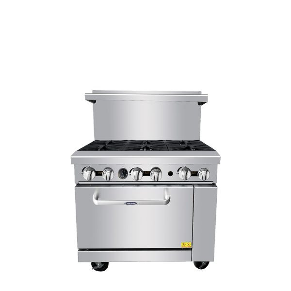 36″ Gas Range with Six (6) Open Burners