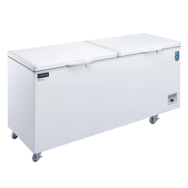 72" Commercial White Mobile Chest Freezer w/ (2) Baskets