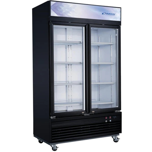 Commercial Glass Swing 2-Door Merchandiser Freezer (47 1/4” x 29 1/4” x 80 1/4”)