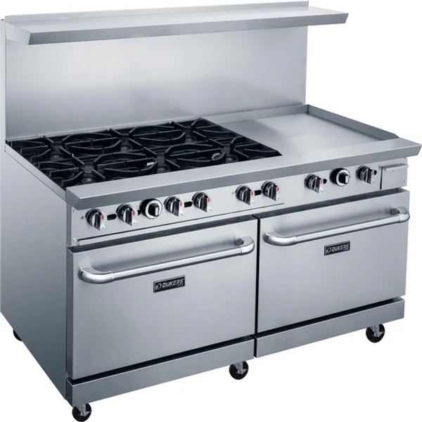 60" Gas Range with Six (6) Open Burners & 24" Griddle