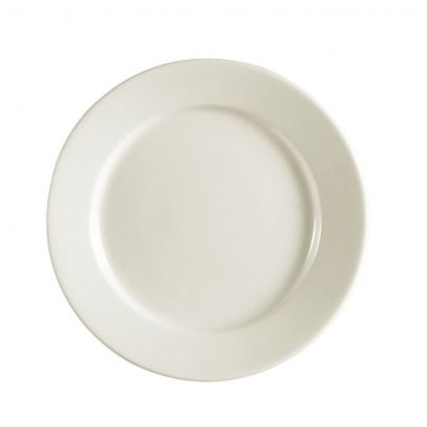 Stoneware Round Plate – Rolled Edge, American White, 12", 12/Case