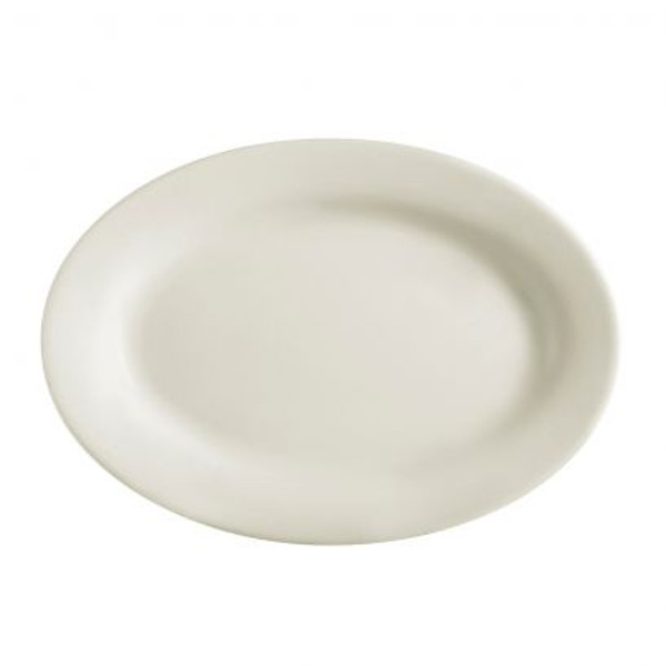 Oval Platter – Rolled Edge, American White, 6 1/4" x 3/8", 24/Case