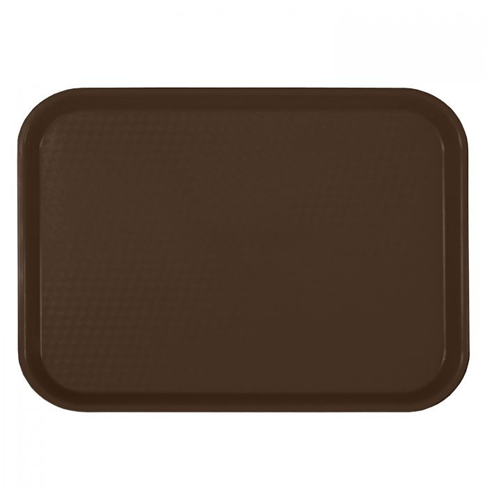 12" x 16-1/4" x 7/8", Fast Food Tray, Rectangular, Brown Color - 1/case