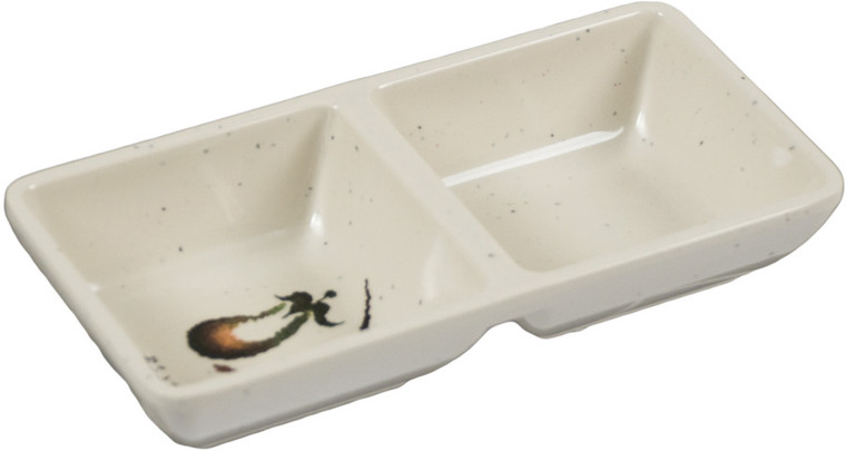 4oz DIVIDED SAUCE DISH - 24/case