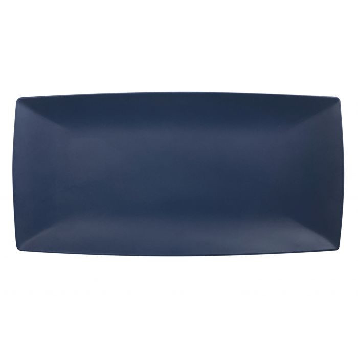 13" x 6-1/2", 1" Deep, Rectangle Tray, Classic Stone Blue Dinnerware - 12/case