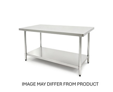 Work Table top board: SS430 under shelf/leg SS430 Dimensions: 84" x 24" x 34"
