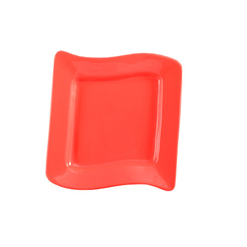 Stoneware Square Plate Red 8 1/2" - 2dz/case