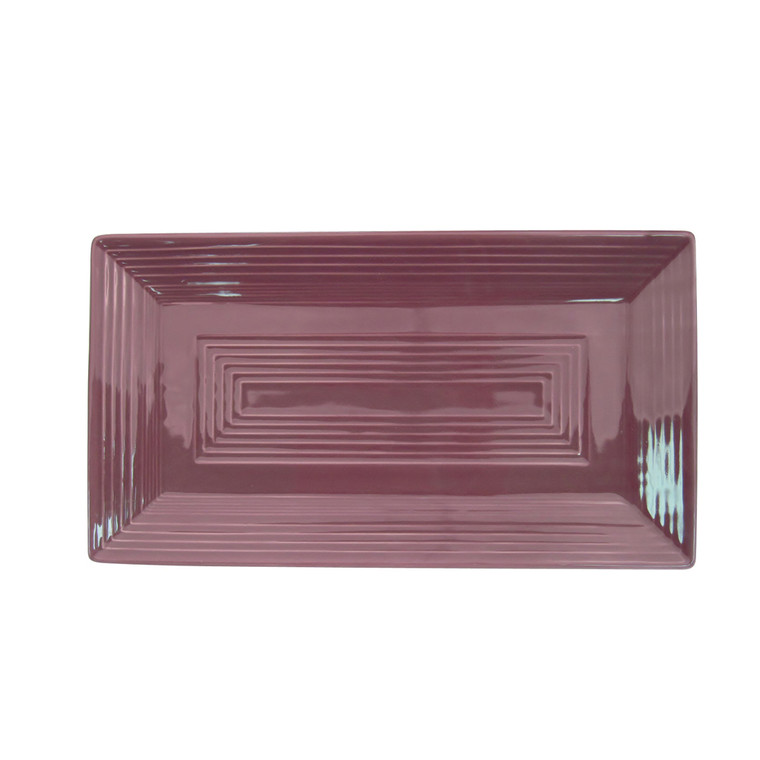 Stoneware Rect. Platter Plum 11 5/8" - 1dz/case