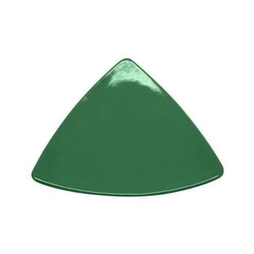 Stoneware Triangular Flat Plate Green 8 1/2" - 2dz/case