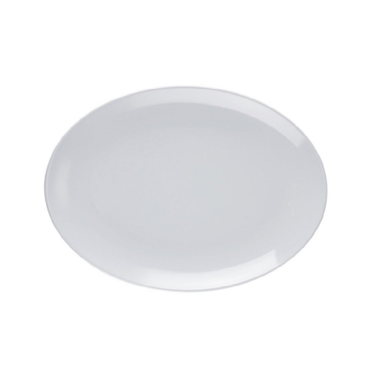 Melamine Brighton Coupe Oval Platter White 10-1/4" - 2dz/case