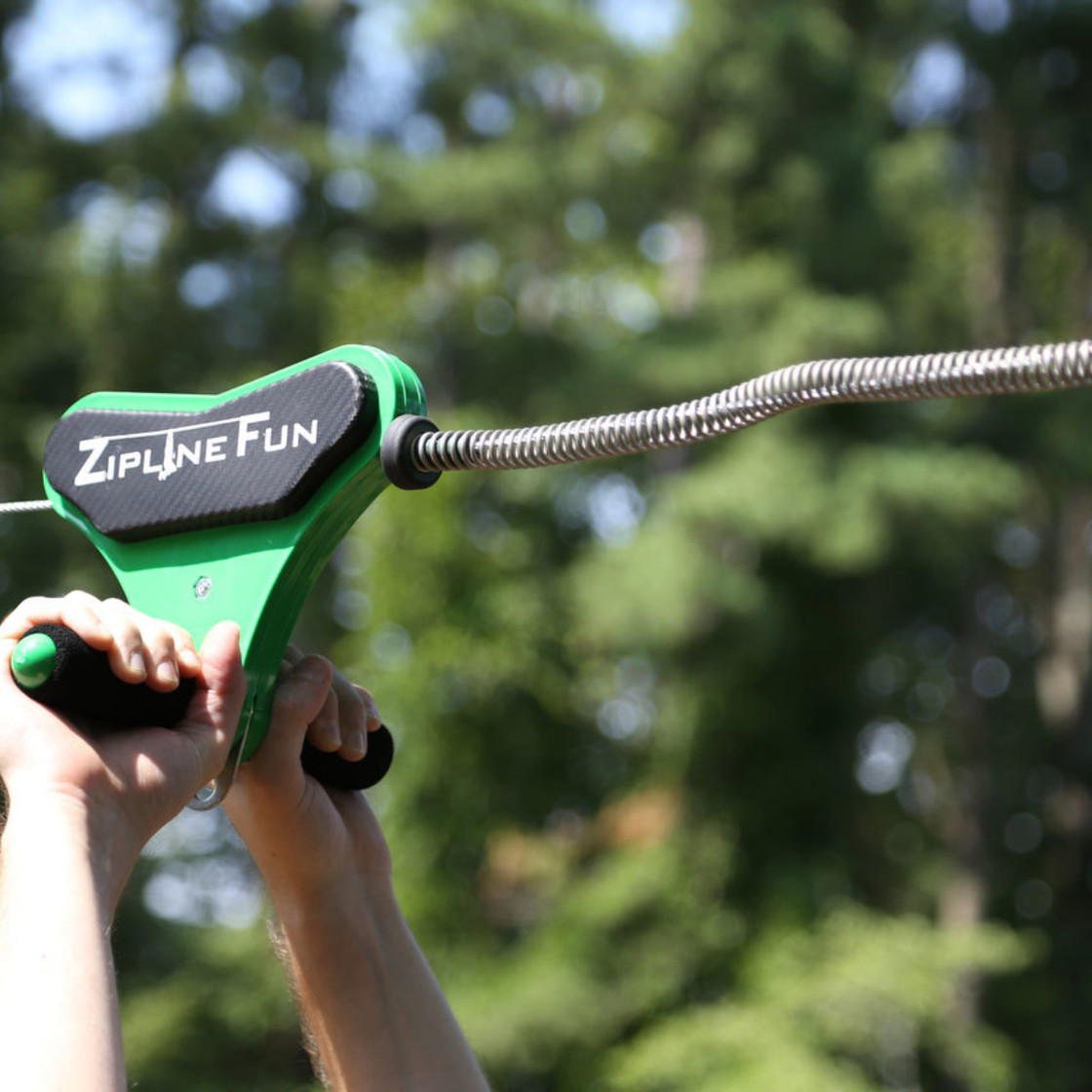 Zi Line Spring Zipline Fun Compression Spring Braking System - SwingSetMall.com