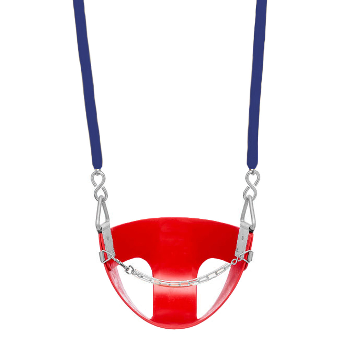 Commercial Half Bucket Swing Seat with 8'6" Soft Grip Chain (S-148)